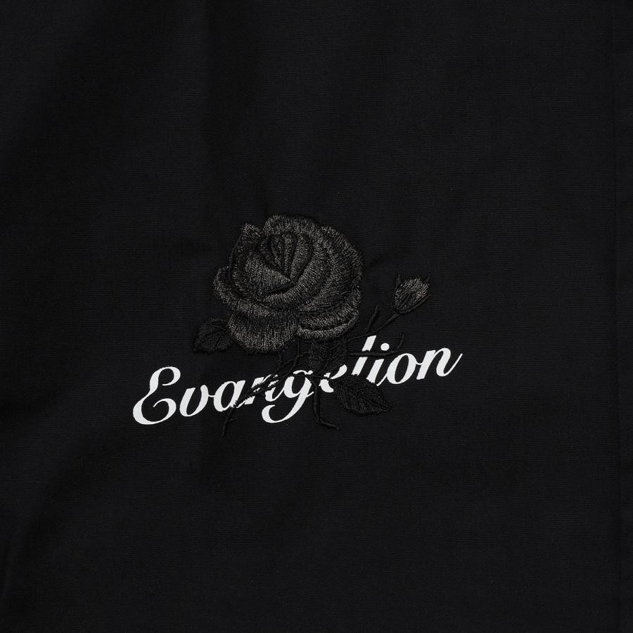 EVA-01 Flower Embroidery SHORT SLEEVE SHIRT BLACK EDITION（BLACK） BLACK XL