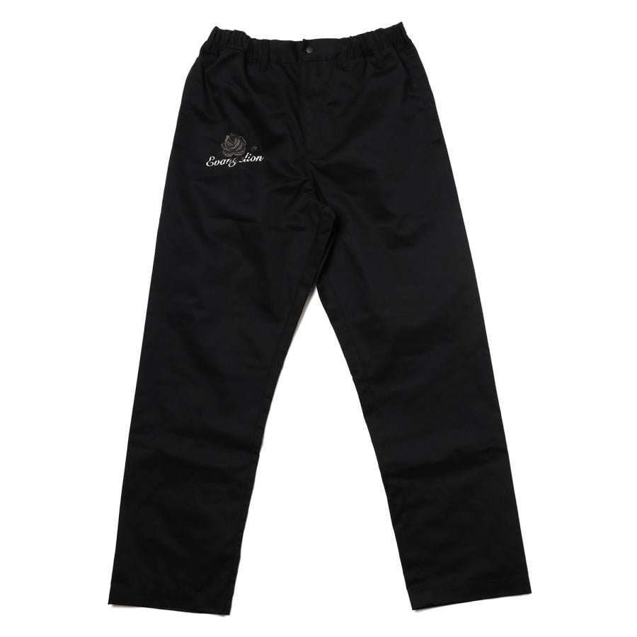 EVA-01 Flower Embroidery PANTS BLACK EDITION（BLACK） BLACK XL