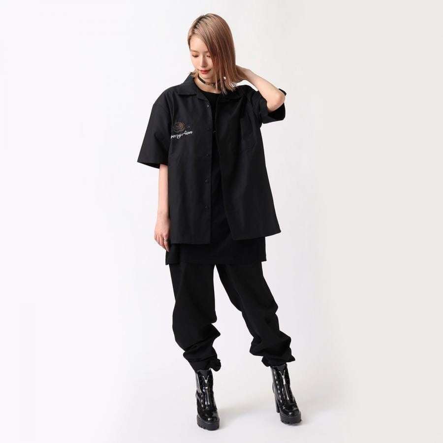 EVA-01 Flower Embroidery PANTS BLACK EDITION（BLACK） BLACK XL