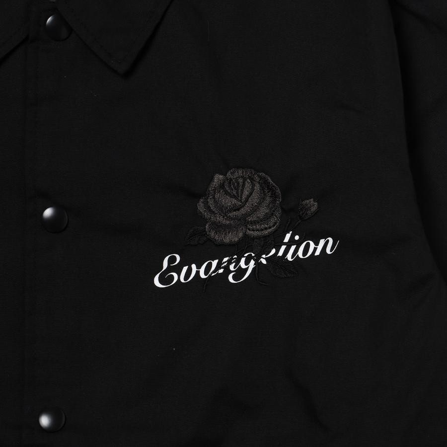 EVA-01 Flower Embroidery COACH JACKET BLACK EDITION（BLACK） BLACK XL