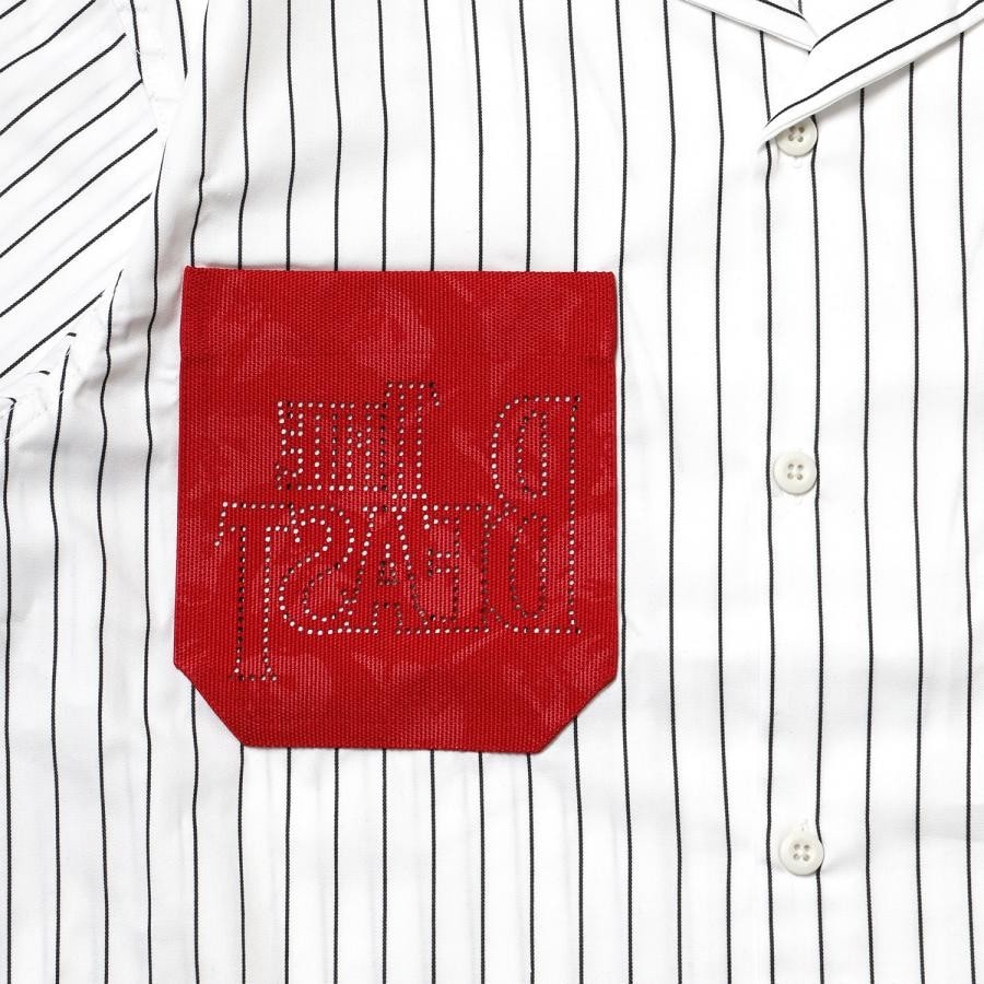 THE BEAST STRIPE WORK SHIRT（WHITE） WHITE XL