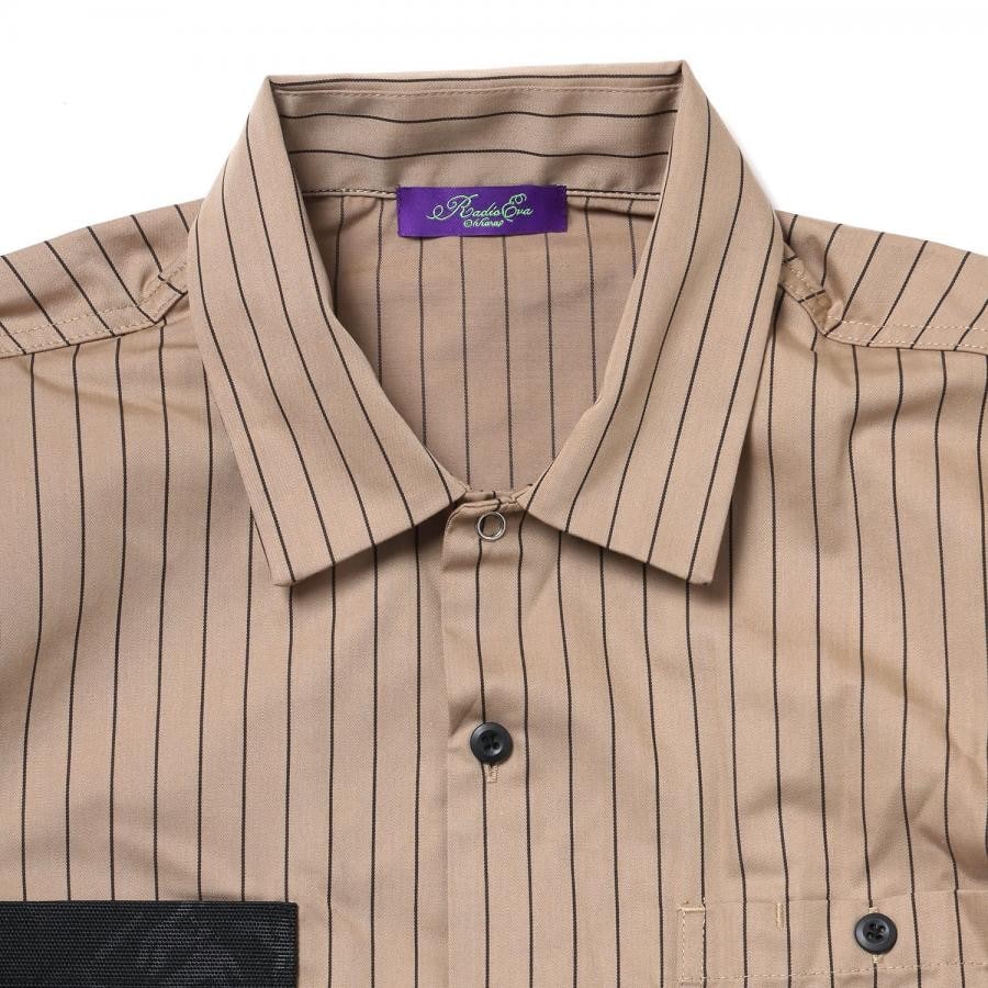 THE BEAST STRIPE WORK SHIRT（BEIGE） BEIGE XL