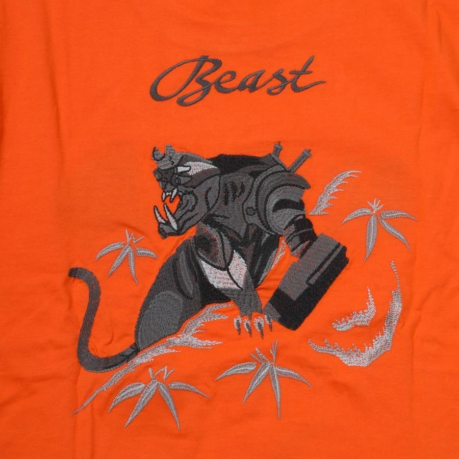 THE BEAST EMBROIDERY T-Shirt (ORANGE) ORANGE M