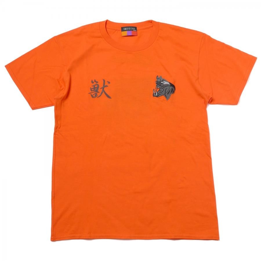 THE BEAST EMBROIDERY T-Shirt (ORANGE) ORANGE L