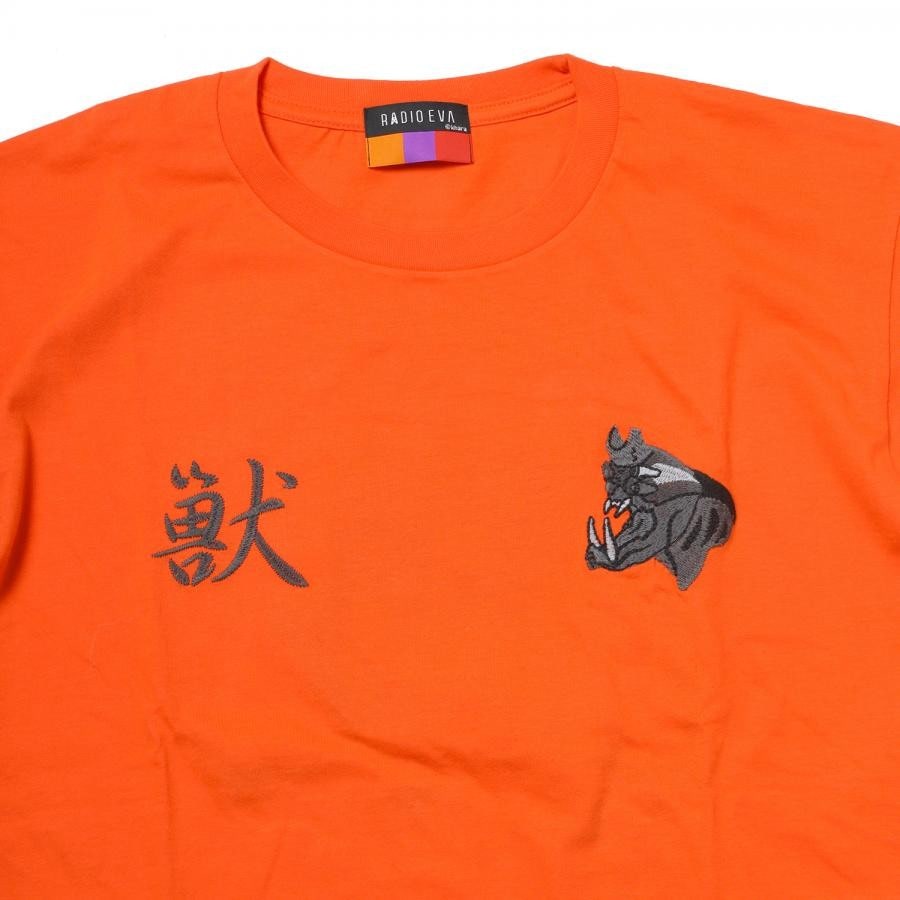 THE BEAST EMBROIDERY T-Shirt (ORANGE) ORANGE L
