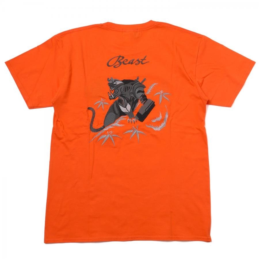 THE BEAST EMBROIDERY T-Shirt (ORANGE) ORANGE XL
