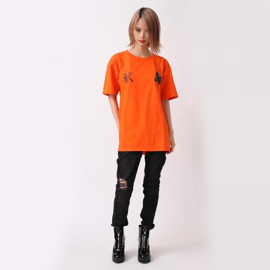 THE BEAST EMBROIDERY T-Shirt (ORANGE) ORANGE XL