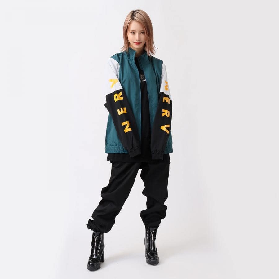 EVANGELION SWITCHING NYLON JACKET (GREEN×BLACK×WHIT(02)) GREEN×BLACK×WHITE(02) L