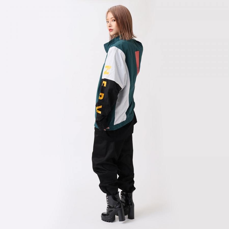 EVANGELION SWITCHING NYLON JACKET (GREEN×BLACK×WHIT(02)) GREEN×BLACK×WHITE(02) L
