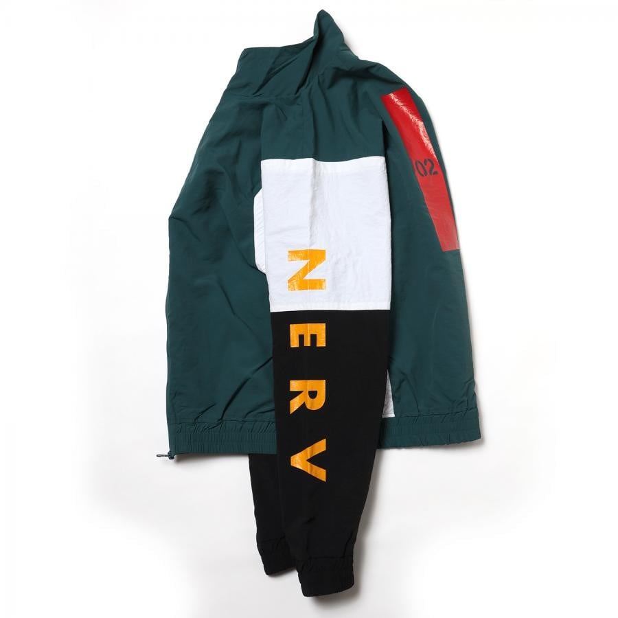 EVANGELION SWITCHING NYLON JACKET (GREEN×BLACK×WHIT(02)) GREEN×BLACK×WHITE(02) XL