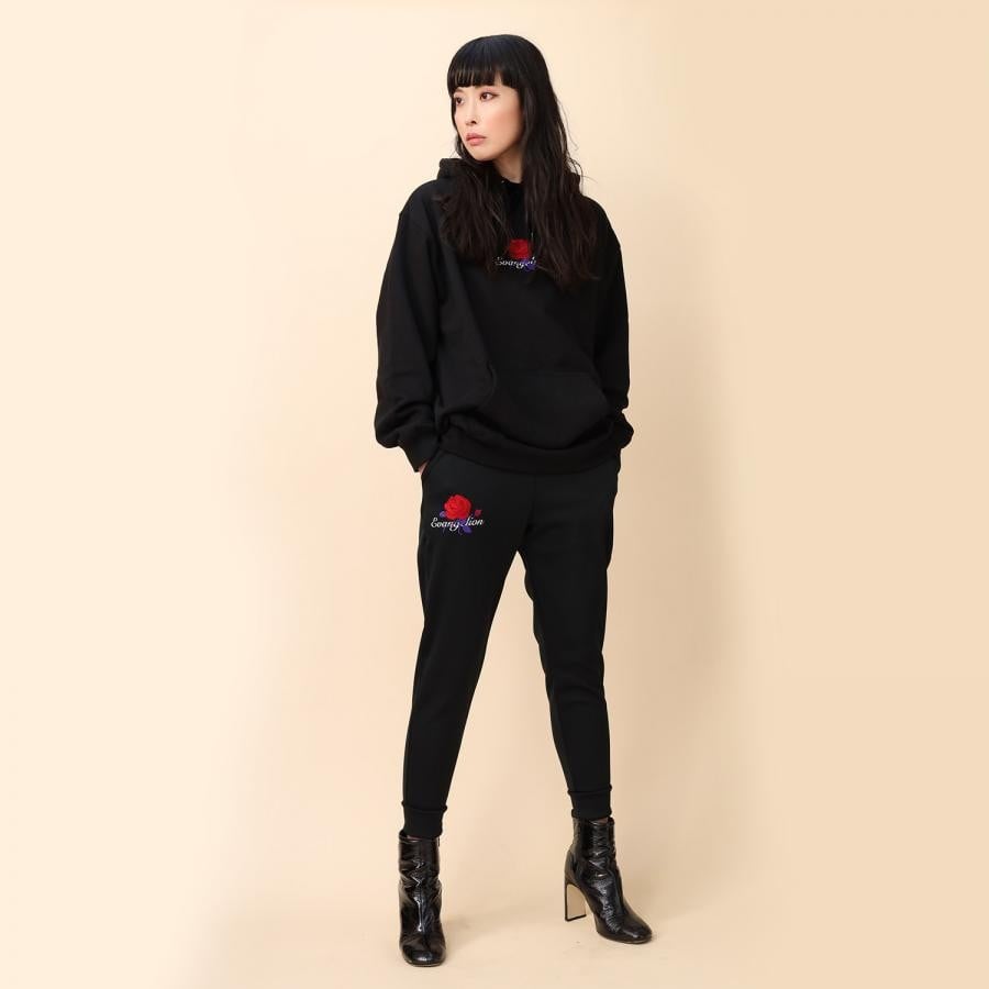 EVA-01 Flower Embroidery Pants (BLACK(初号機ローズ)) BLACK(初号機ローズ) FREE