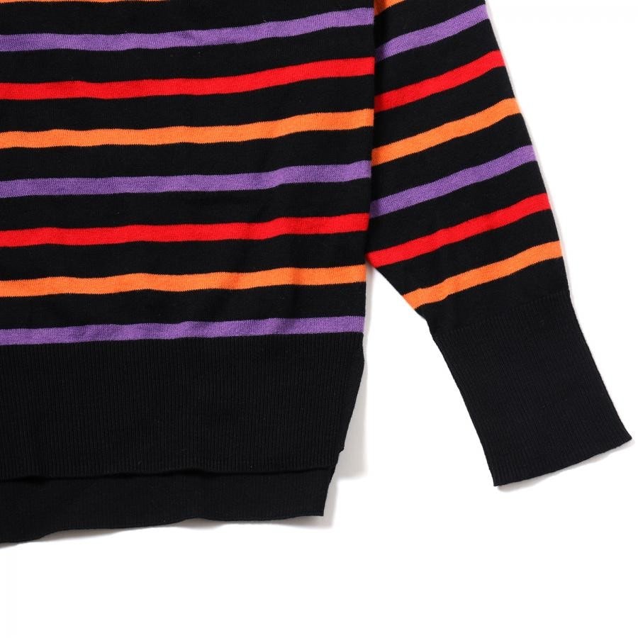 EVANGELION BORDER KNIT (RED×YELLOW×PURPLE) RED×YELLOW×PURPLE LARGE