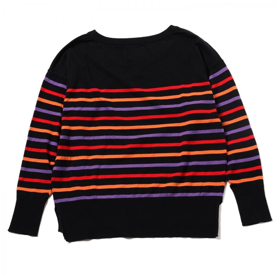 EVANGELION BORDER KNIT (RED×YELLOW×PURPLE) RED×YELLOW×PURPLE LARGE