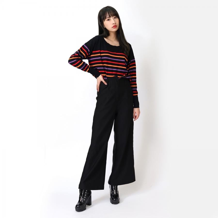 EVANGELION BORDER KNIT (RED×YELLOW×PURPLE) RED×YELLOW×PURPLE LARGE