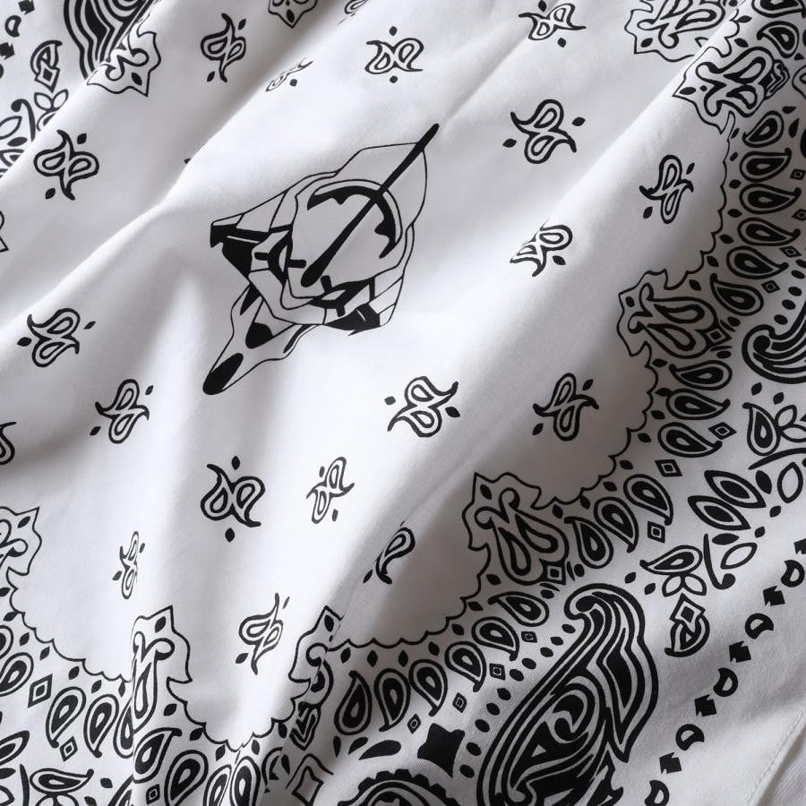EVA-01 PAISLEYS BANDANNA T-Shirt (WHITE×WHITE) WHITE×WHITE ONE SIZE