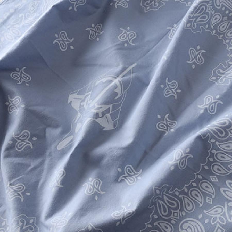 EVA-01 PAISLEYS BANDANNA T-Shirt (WHITE×BLUE) WHITE×BLUE ONE SIZE