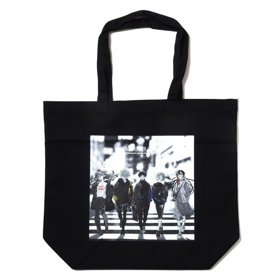 RADIO EVA Illustration Tote Bag β（Mai Yoneyama）（BLACK） BLACK FREE