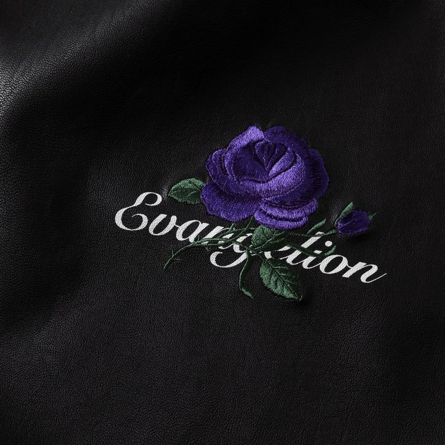 EVA-01 Flower Embroidery Tote Bag (BLACK) BLACK ONE SIZE