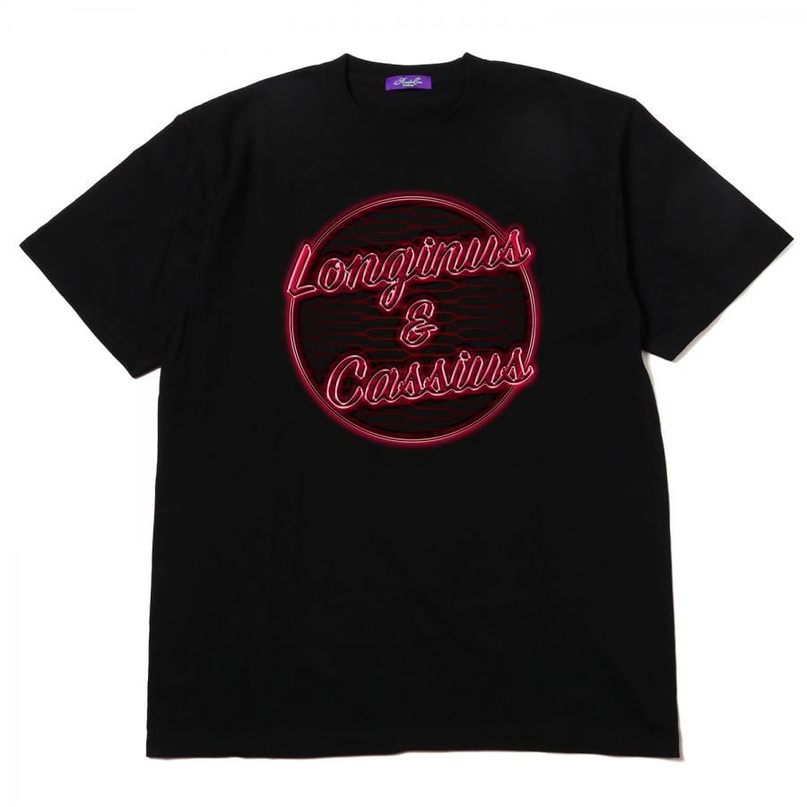 Longinus & Cassius Neon Sign T-Shirt (BLACK× RED) BLACK×RED XL