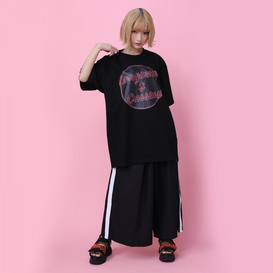 Longinus & Cassius Neon Sign T-Shirt (BLACK× RED) BLACK×RED XL