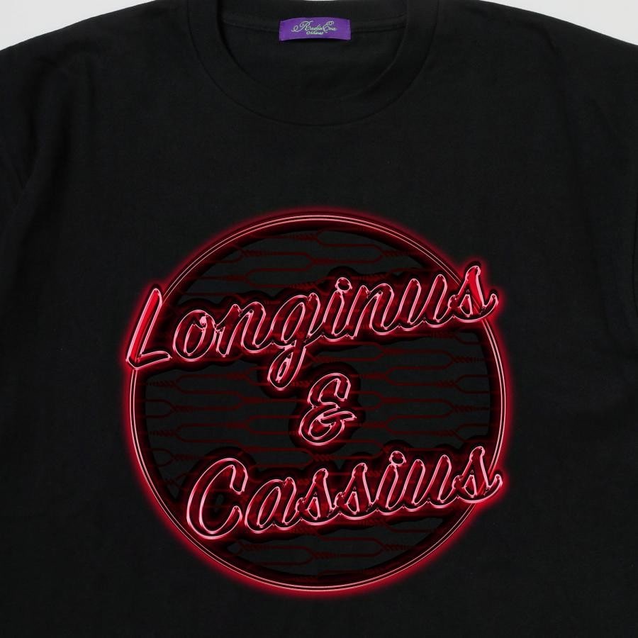 Longinus & Cassius Neon Sign T-Shirt (BLACK× RED) BLACK×RED XL