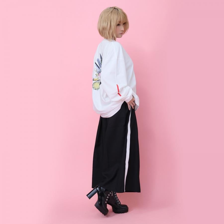 EVANGELION HAKAMA PANTS (BLACK×BLACK) BLACK×BLACK SMALL