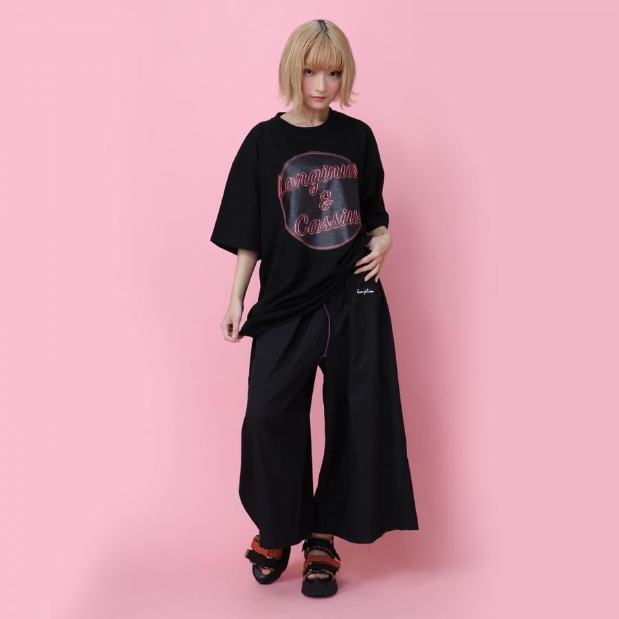 EVANGELION HAKAMA PANTS (BLACK×BLACK) BLACK×BLACK SMALL