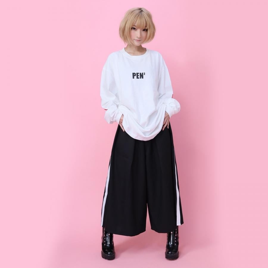 EVANGELION HAKAMA PANTS (BLACK×BLACK) BLACK×BLACK LARGE