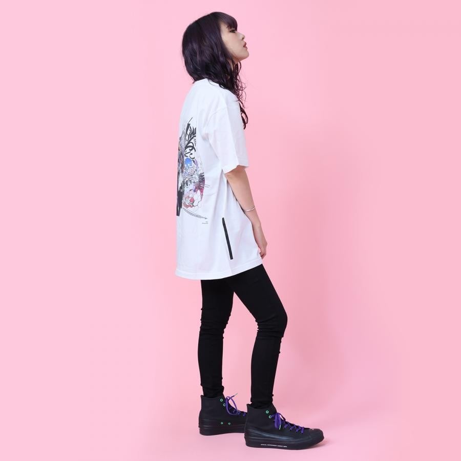 Abstract EVANGELION T-Shirt β（KENTA KAKIKAWA）(EVA-01 β) WHITE（EVA-01 β） L