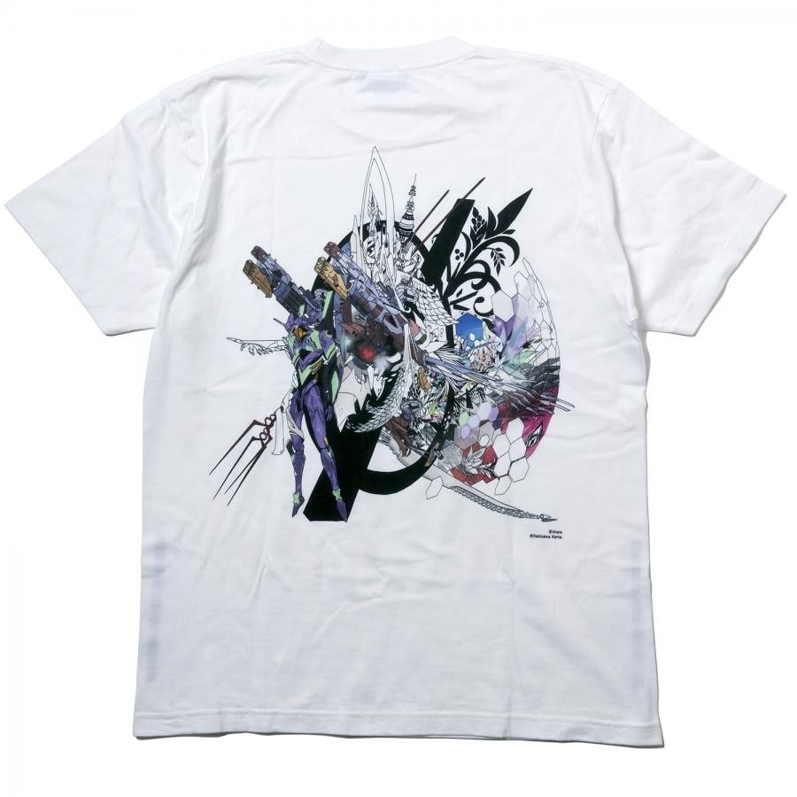 Abstract EVANGELION T-Shirt β（KENTA KAKIKAWA）(EVA-01 β) WHITE（EVA-01 β） XL