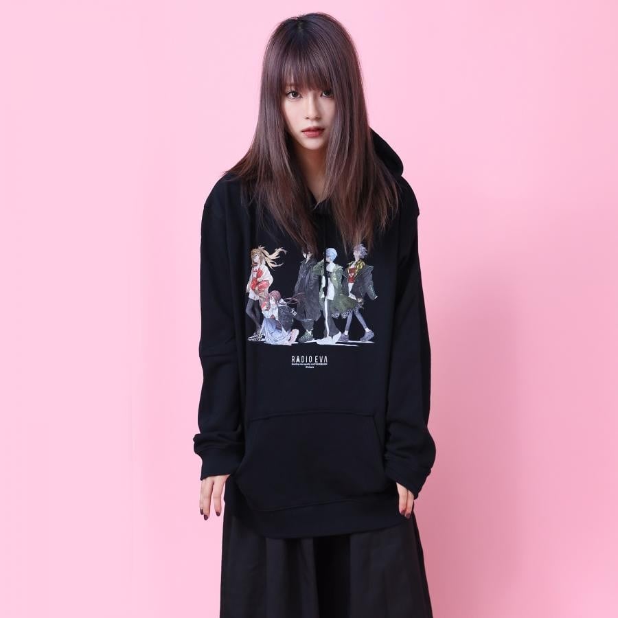 RADIO EVA Illustration Parka (Mai Yoneyama) (BLACK) ブラック ONE SIZE