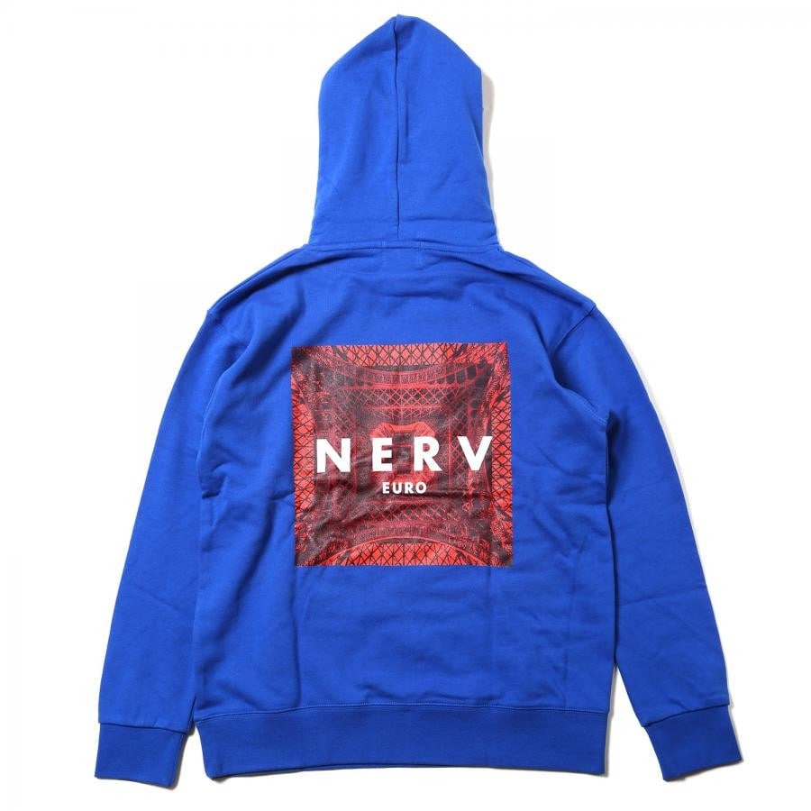 EURO NERV BOX LOGO Parka (ブルー) ブルー XL