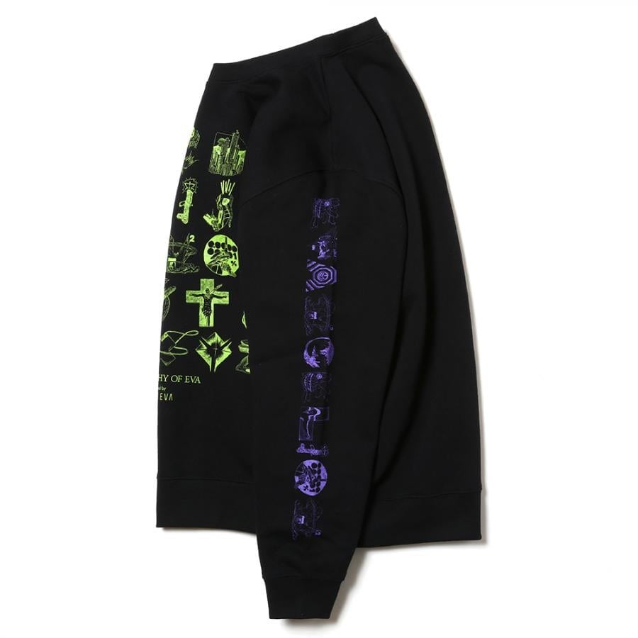 TYPOGRAPHY OF EVA Sweat (ブラック) ブラック L