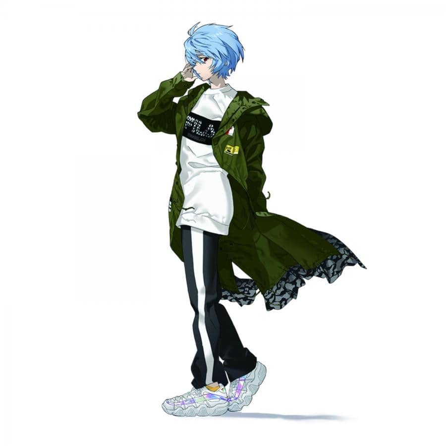 EVANGELION LINE PANTS (ブラック×レッド) L