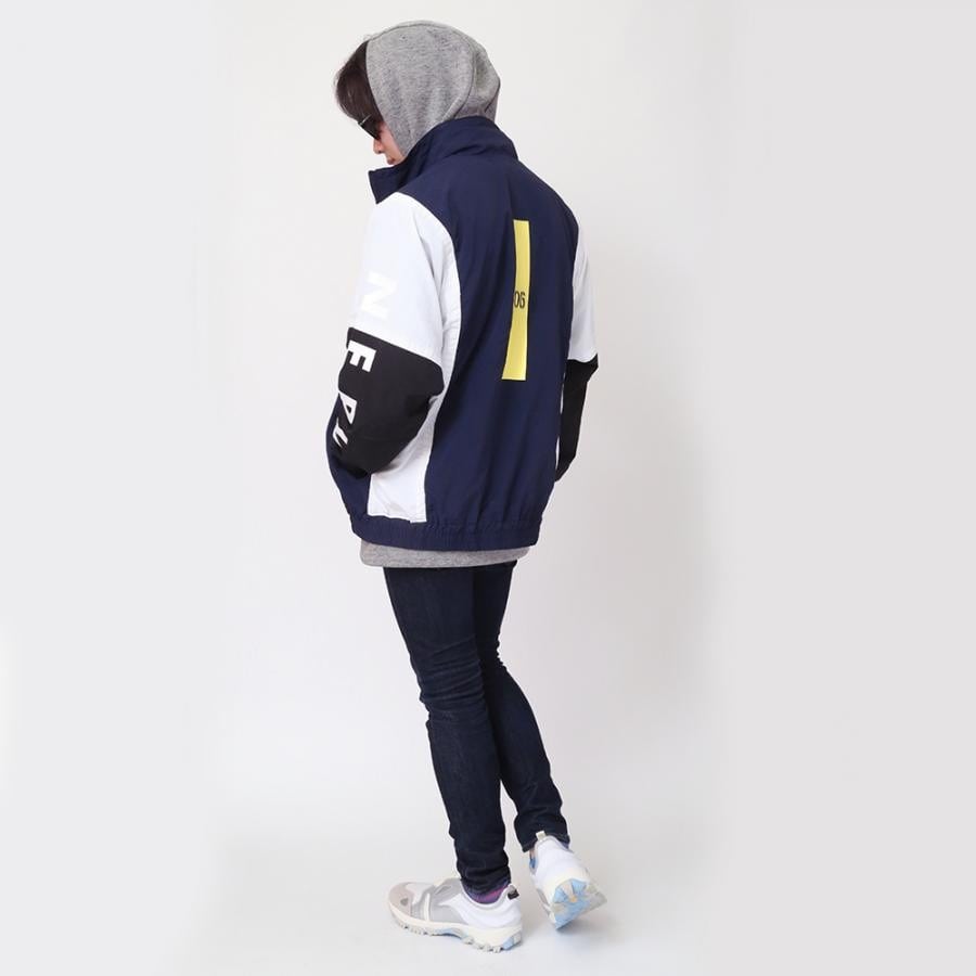 EVANGELION SWITCHING NYLON JACKET (ネイビー×ブラック×ホワイト(06))