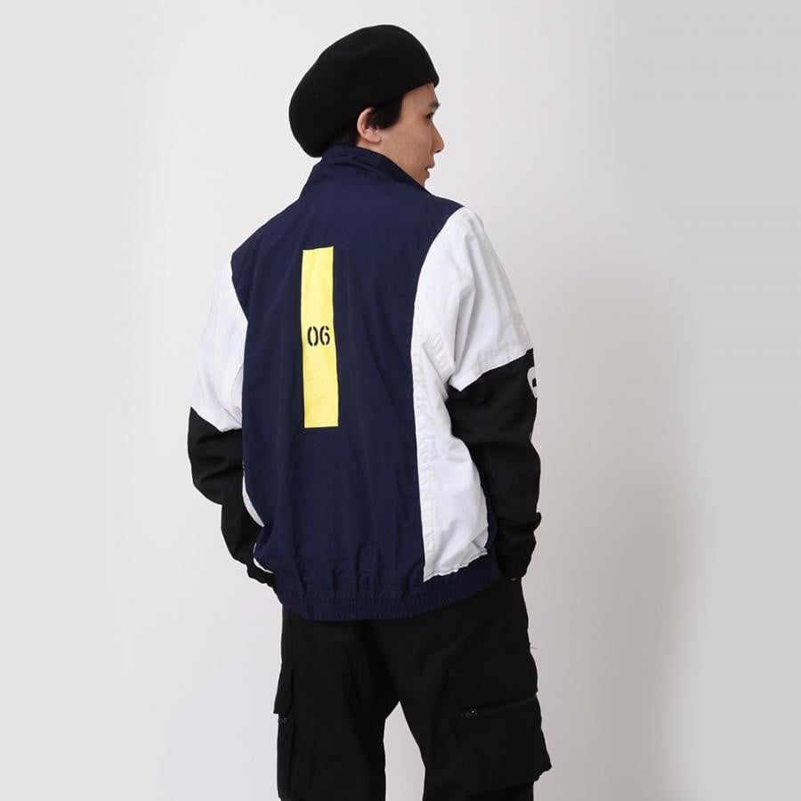 EVANGELION SWITCHING NYLON JACKET (ネイビー×ブラック×ホワイト(06)) L
