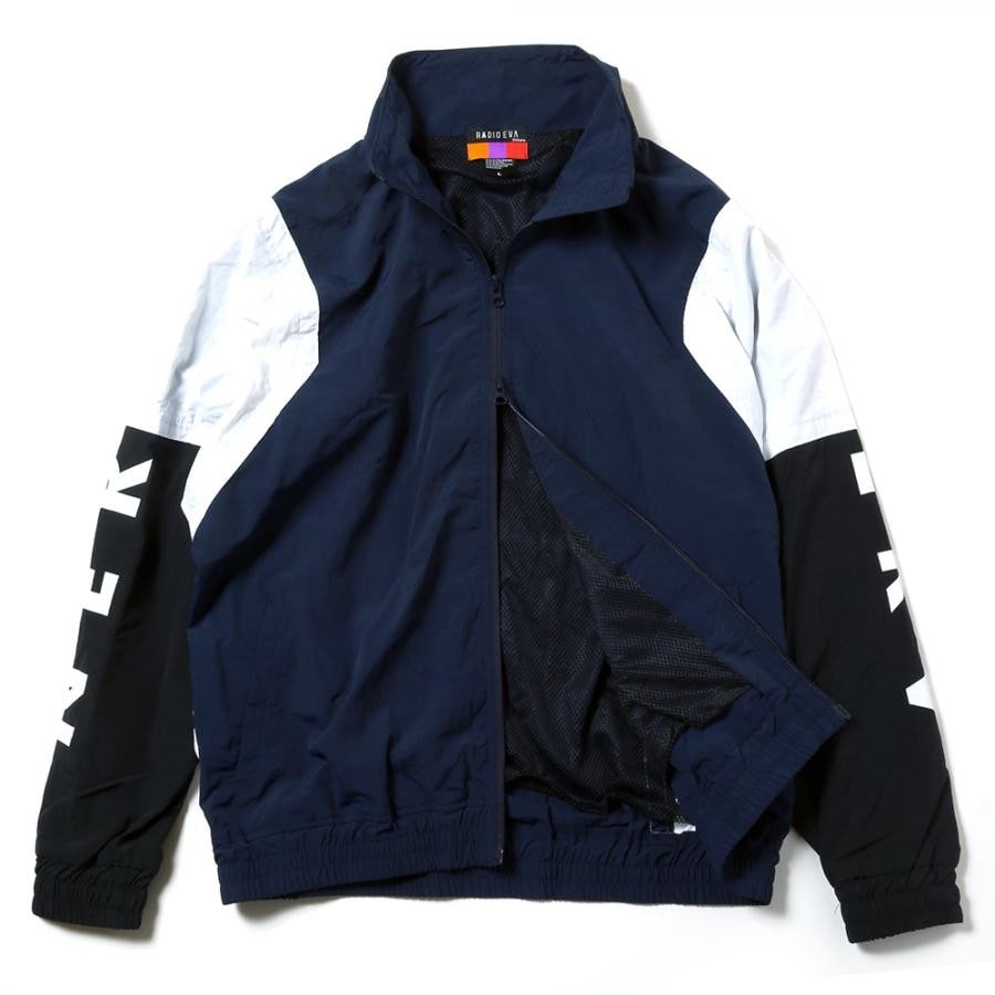 EVANGELION SWITCHING NYLON JACKET (ネイビー×ブラック×ホワイト(06)) L