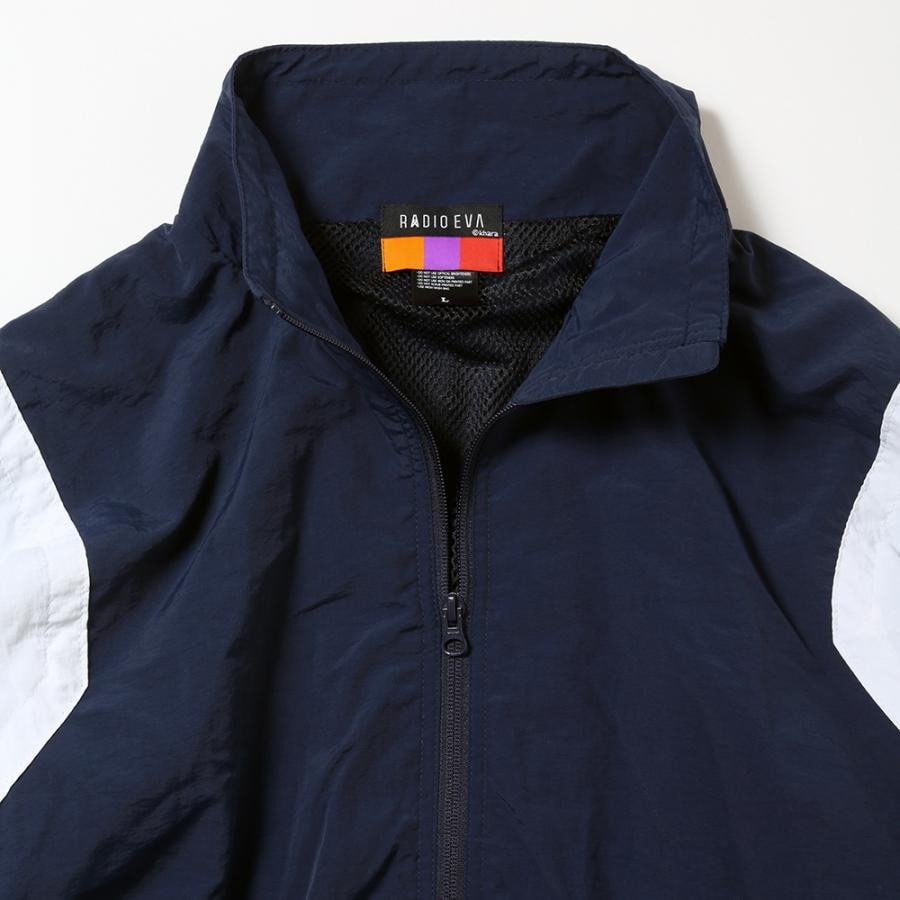 EVANGELION SWITCHING NYLON JACKET (ネイビー×ブラック×ホワイト(06)) XL