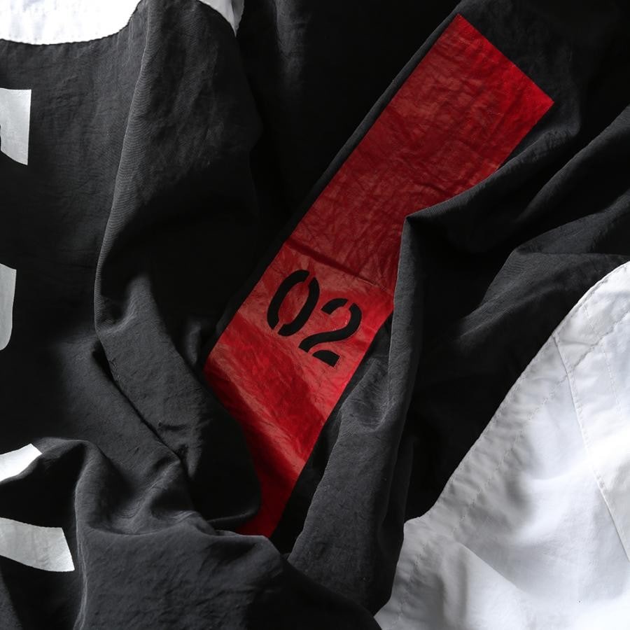 EVANGELION SWITCHING NYLON JACKET (ブラック×ホワイト(02)) L