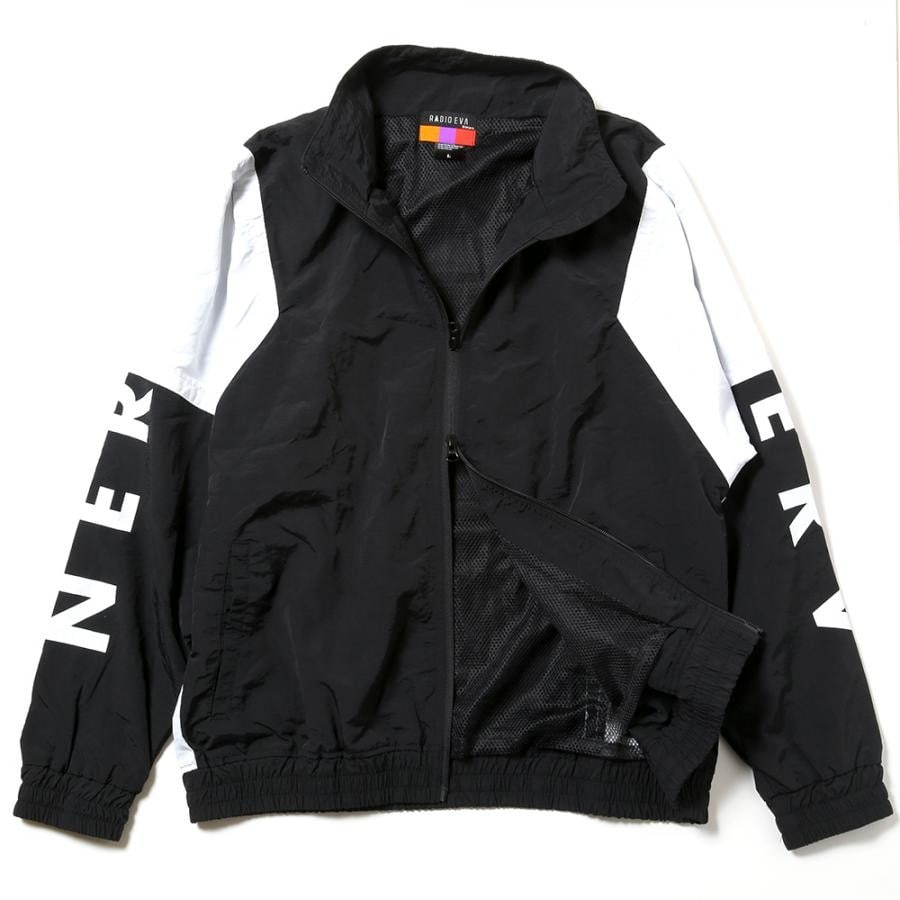 EVANGELION SWITCHING NYLON JACKET (ブラック×ホワイト(02)) XL