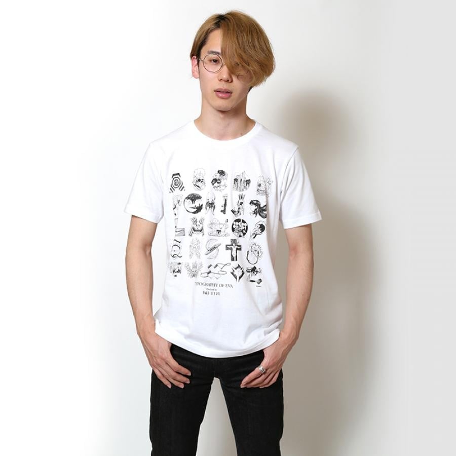TYPOGRAPHY OF EVA index T-Shirt (ホワイト) XL