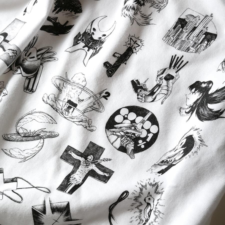 TYPOGRAPHY OF EVA index T-Shirt (ホワイト) XL