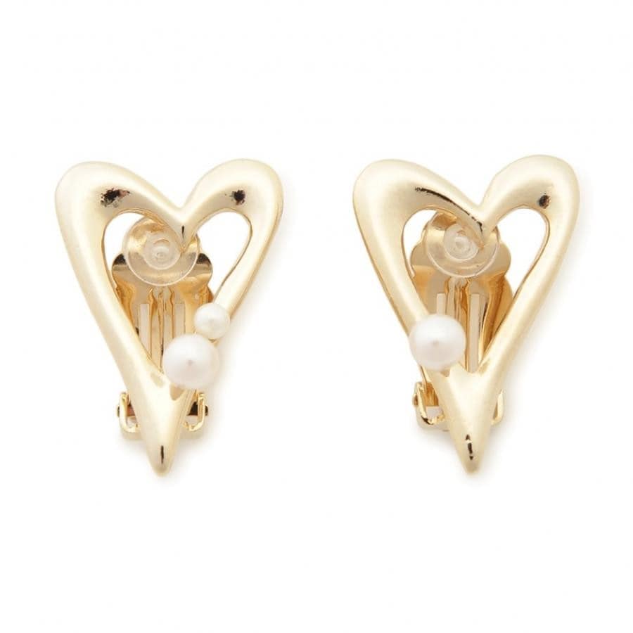 ハートイヤリング SLV F