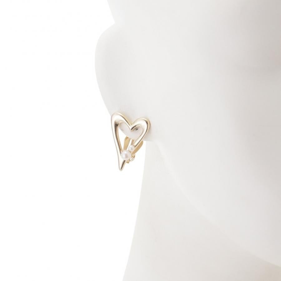 ハートイヤリング SLV F