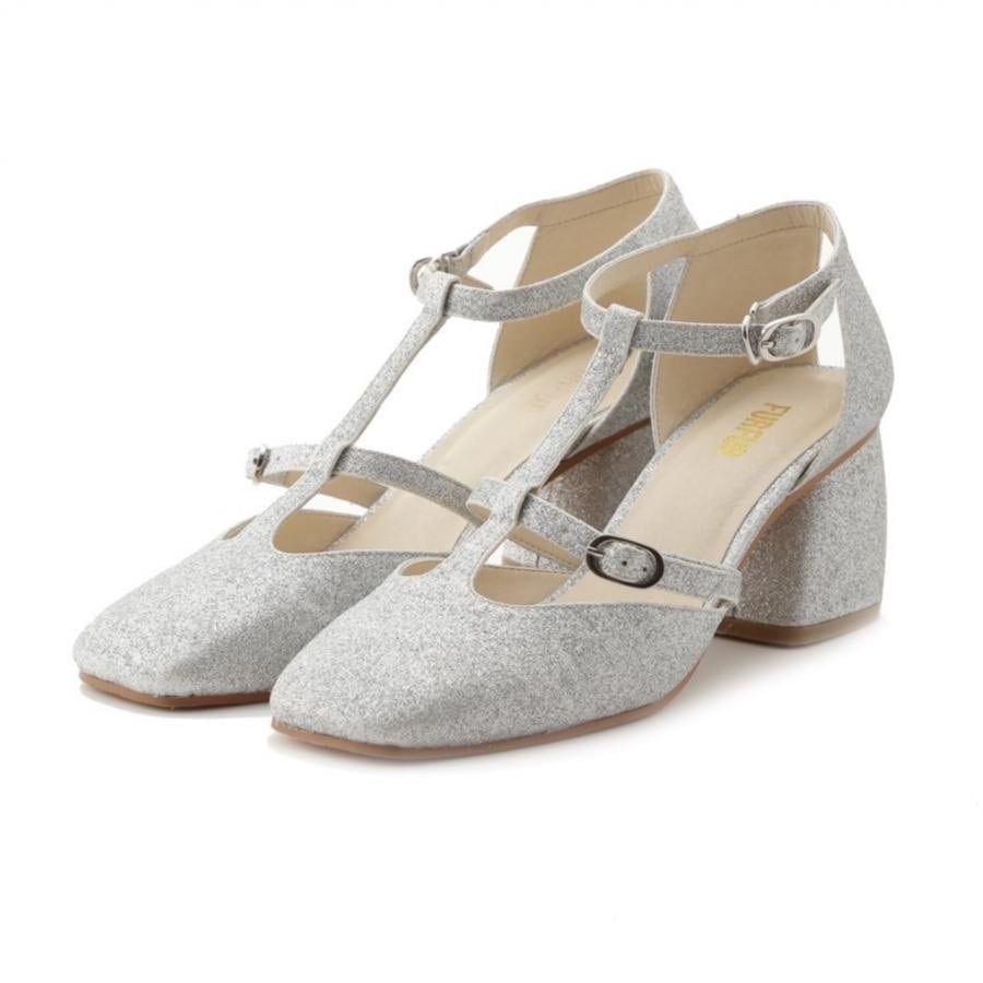 キラキラパンプス BLK 38