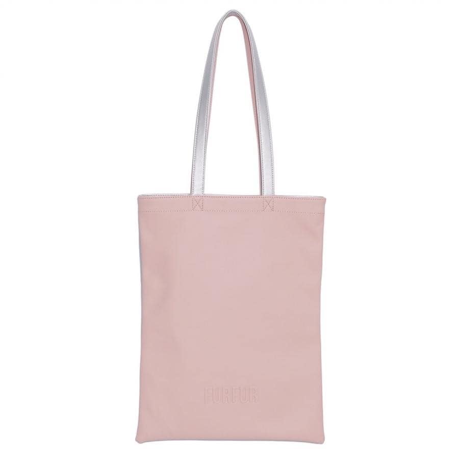 バイカラーレザーライクトート PNK F