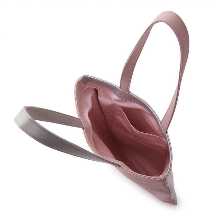 バイカラーレザーライクトート BLU F