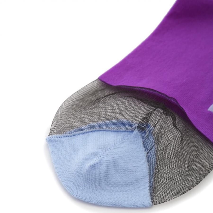 カラーブロックソックス PNK F