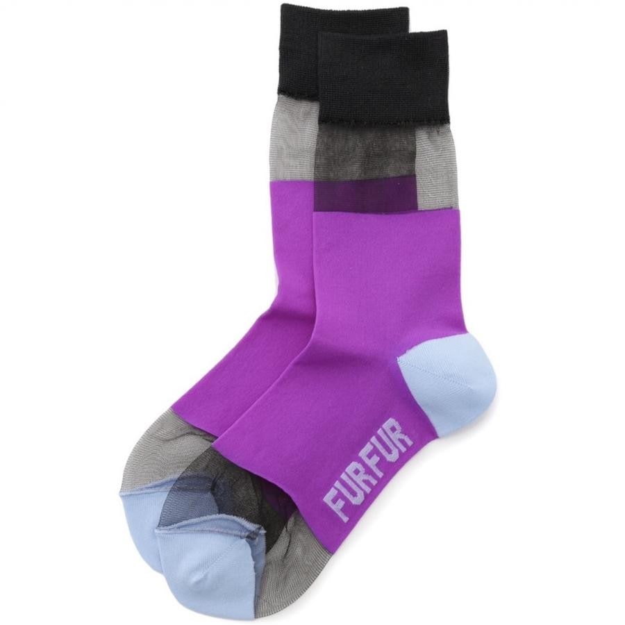 カラーブロックソックス PPL F