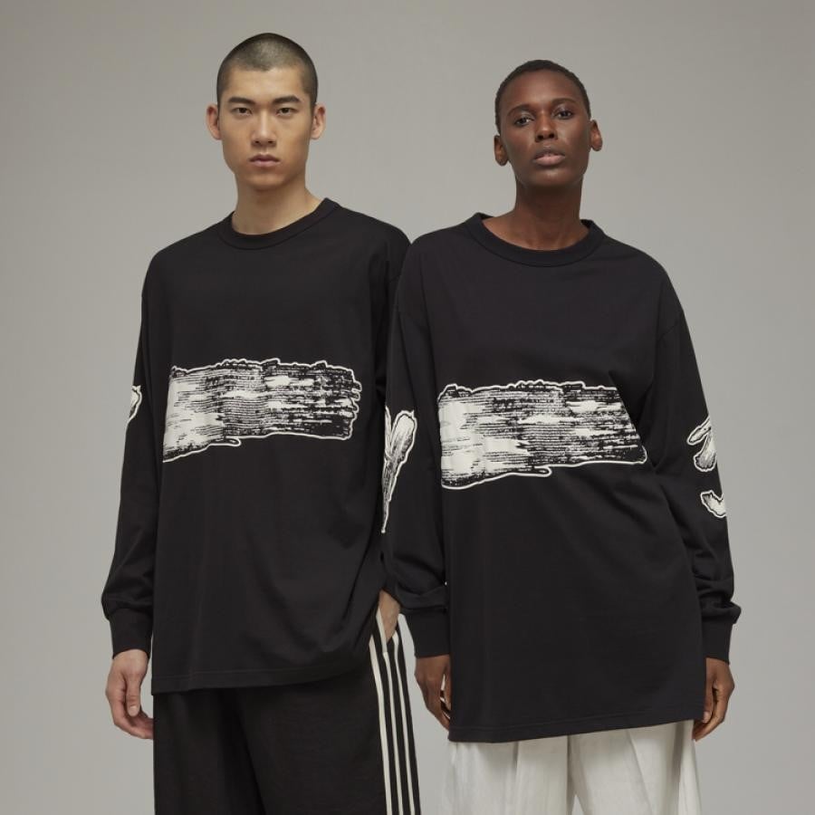 Y-3 / ワイスリー 】 GFX LS TEE / GFXロングスリーブTEE / ブラック